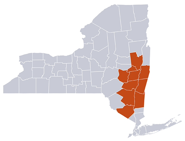 Serving clients in Ulster, Dutchess, Orange, Greene, Columbia, Albany, Rennselaer, Schoharie, Schenectady, and Saratoga counties.